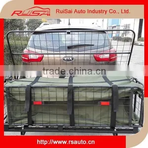 Hitch Mount Folding Cargo Carrier Basket With Waterproof Luggage Bag Quality Choice thumbnail-1