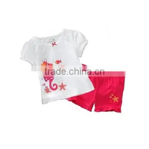 Wholesale Icecream Kids 2 Pcs Clothing Set,summer Child Clothes Set,cotton Girls T-shirt and Shorts Sets,child Two-piece Suits Quality Choice thumbnail-5