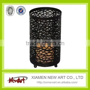 Black Wrought Iron Candle Holder Metal Antique Candle Lanterns thumbnail-3