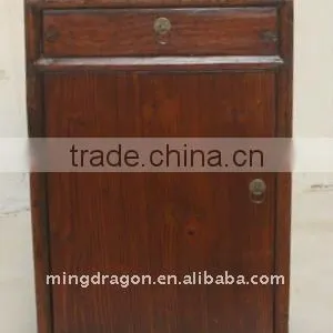 Chinese Antique Old Wood Colour Bedside Cabinet With One Drawer One Door 38*30*63cm thumbnail-1