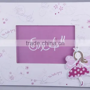 2014 Hot Sale 4*6 Little Butterfly Girl MDF Photo Frame With 3D Effect thumbnail-1
