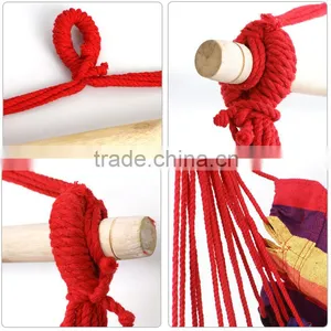 Hammock Hanging Rope Chair Air Outdoor Swing Yard Patio Tree Cotton Solid Wood thumbnail-2