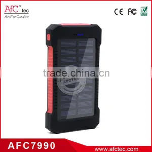 Outdoor Waterproof Emergency Logo Customized 8000mAh Usb Portable Solar Powerbank Charger thumbnail-5