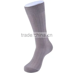 High Quality Pure Cotton Blank Color Dress Crew Socks Men thumbnail-1