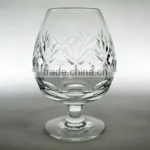 Brandy Glass Georgian Style Leadfree Brandy Glass Bubble Stem Handblown Manufacture Unique Home Decor thumbnail-1