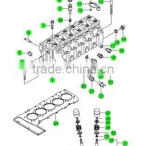HEAD ASSY-CYLINDER COMPLETE FOR ENGINE DIASEL D2.9TD SSANGYONG 1997-2006 MNR thumbnail-4