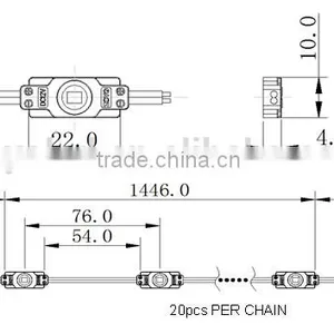 SMD2835 Led Module 12v Led Sign Lighting 0.36w Advertising Light Led Signage Light for Light Box thumbnail-2