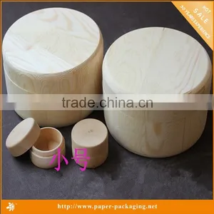 Wooden Packing Box for Food, Round Box, Poplar Wood Box thumbnail-1