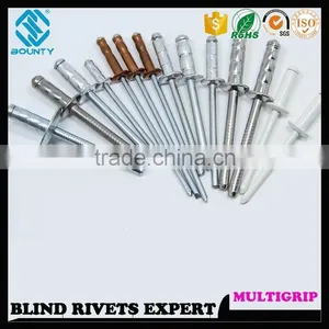 HIGH QUALITY FACTORY DOME HEAD ALUMINUM MULTIGRIP BLIND RIVETS thumbnail-6