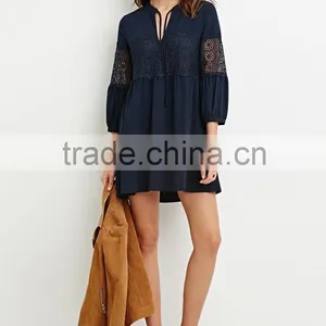 Sweet Flowers and Crochet Seven Sleeve Dress thumbnail-4