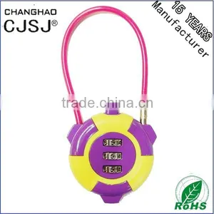 CJSJ Hot Sale Cable Padlock CR-839 Combination Digital Combination Padlock thumbnail-1