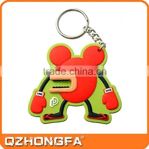 Logo 2D Custom Shaped Soft Pvc Wholesale Keyring thumbnail-1