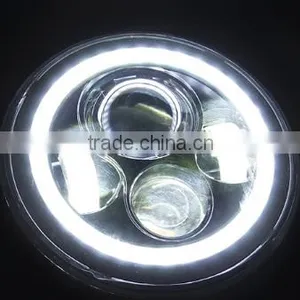 Latest Design 7 Inch Headlight Round 12V 24V High Low Beam H4 Motorcycle Led Headlight for Jeep Wrangler thumbnail-2