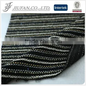 Jiufan Textile 2015 Latest Fashion Design Hacci Knitted With Sequins Polyester Rayon Cotton Lurex Fabric for Sweater Garment thumbnail-1
