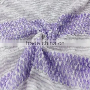Jiufan Textile 2015 Fashionable Ployester Slub Hacci Knit Fabric for Garments Sweater thumbnail-3