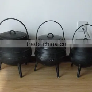 Size 1/4 Mini Cast Iron Black Three Legged Potjie Pot thumbnail-3