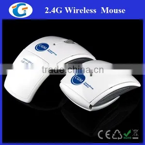 Wireless 2.4Ghz Foldable Arc Red Mouse Notebook thumbnail-6