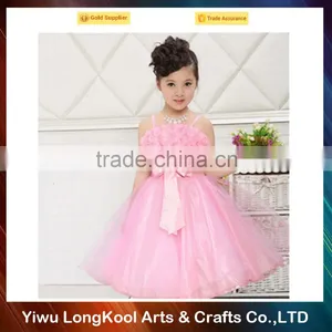 2016 Korean Design Baby Girl Wedding Dress Pink Flower Girl Dress thumbnail-1