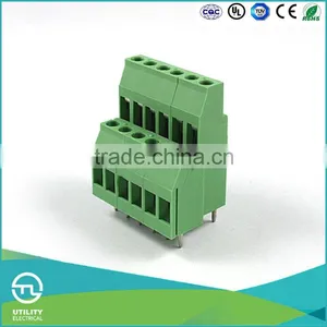 UTL 2016 Highest Demand 5mm Pitch Brass Contact Screw Clamp PCB Terminal Block 0.2mm To 4mm thumbnail-1