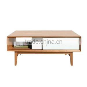 Nordic Style Wood Coffee Table thumbnail-1
