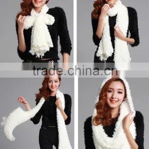 Top Trendy Women Winter Charcoal Fiber Soft Magic Scarf Woolly Knit Scarf Shawl Wrap thumbnail-5