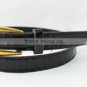 2015 New Design Fashion Belts for Black Lady Skinny PU Belts With Fashion Buckles thumbnail-3