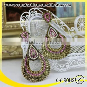 Yiwu Antique Hanging Bali Dubai Gold Jewelry Earring thumbnail-2