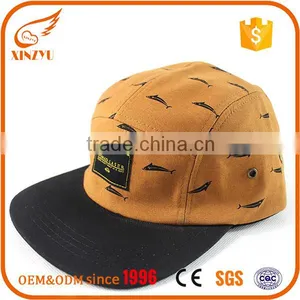 2016 Wholesale Printed 5 Panel Snapback Cap Custom Cheap Flat Bill Hats Unisex thumbnail-1