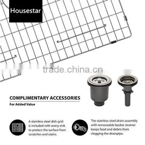 Undermount 60/40 Double Bowl 16 Gauge Stainless Steel Kitchen Sink for Prefab Homes thumbnail-5