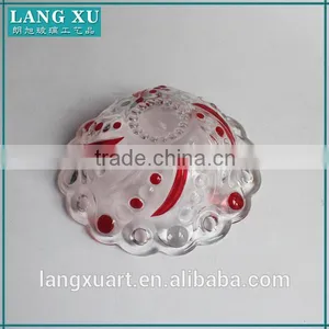 LX-W021 Handmade Pressed Crystal Glass Nut Bowl thumbnail-3