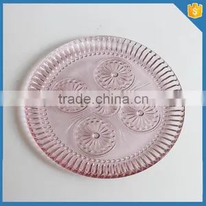 LXHY-015 Glass Colored Vintage Dessert Plate thumbnail-4