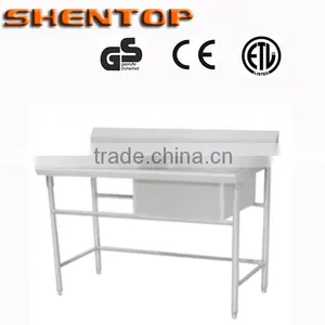 Shentop 2015 Commercial Kitchenware Stainless Steel Single Rinse Table Single Sink Washing Table STSY-01 Outdoor Sink Table thumbnail-1