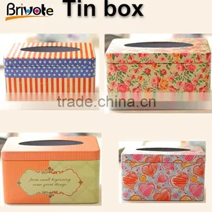 2015 Factory Price Wholesale Fancy Tissue Tin Box for Tissue thumbnail-3