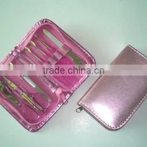 Stainless Steel 7pcs Manicure Set With a PU Leather Case thumbnail-1