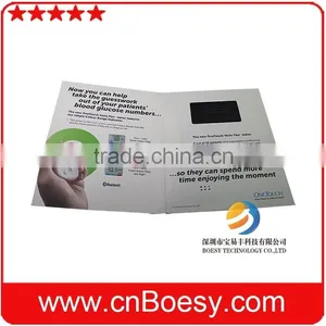 A4 Flat Paper Size Ultrathin Lcd Video Brochure 2.4 Inch Screen thumbnail-2