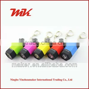 1 LED Keychain Button Battery Plastic Flashlight thumbnail-1