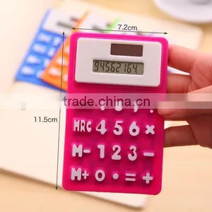 OEM Factory Solar Colorful Transparent Calculator/Solar Silicone Calculator thumbnail-3