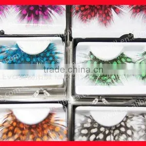 Colorful Eyelashes Crazy Feather Eyelashes Cheap False Eyelashes thumbnail-1