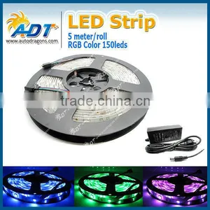 2016 Hot Waterproof 12V 5M Flexible 5M 150 RGB 5050 Remote Control Rgb Bulb thumbnail-1