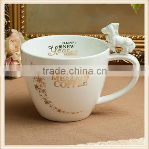 Ceramic New Year Mug in Horse Design Handle Mug thumbnail-1