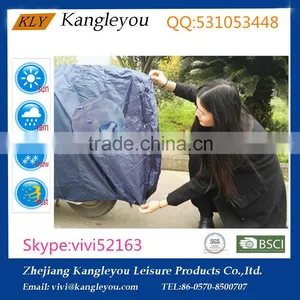 190T Polyester Blue Waterproof Motorbike UV Protective Breathable Outdoor Cover thumbnail-3