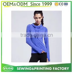 Sport Gym Tank Top Ladies Purple Blank Pullover Hoodies thumbnail-1