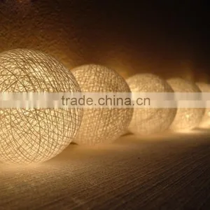 Party Wedding Favor Cotton String Light Balls Led Solar String Light thumbnail-2