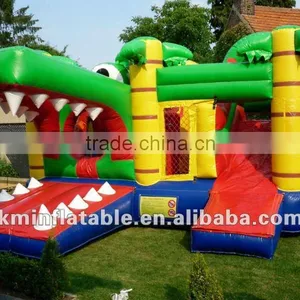 Crocodile Inflatable Bouncer Slide thumbnail-1