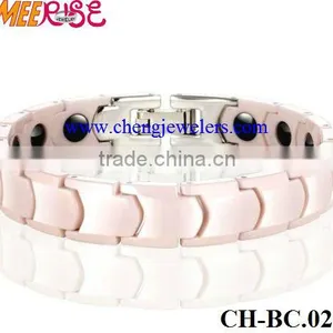 Pink Ceramic Bracelet Women's Magnet Bracelet Jewellery thumbnail-1