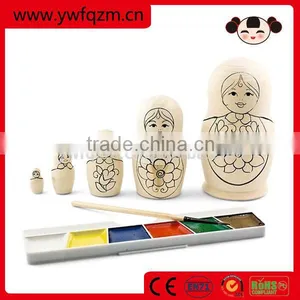 Custom Wooden Unpainted Nesting Doll thumbnail-1