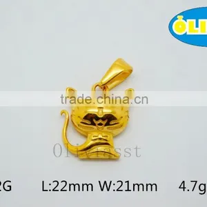 Olivia 2016 New Fashion Modern 316 Stainless Steel Cast Metal Lovely Kitty Cat Pendant thumbnail-1