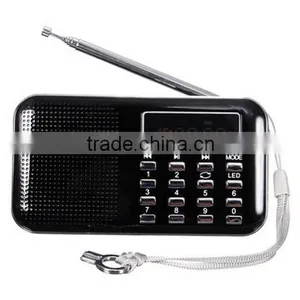 Mini Portable LCD Digital FM Radio Speaker / USB TF Card Mp3 Music Player / Mp3 fm Radio Player thumbnail-4