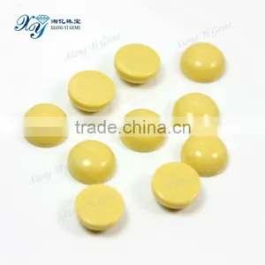 8mm Light Yellow Round Shape Iran Turquoise Ring Cabochon Gemstone Prices thumbnail-2