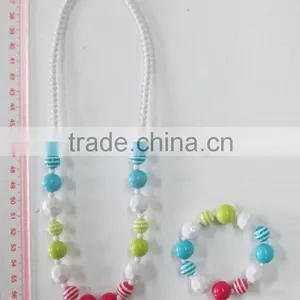 Cute Colorful Beads Necklace and Bracelet Sets thumbnail-1